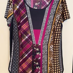 Large multi colored tunic top.